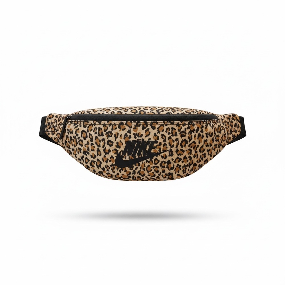 Nike Tan and Black Leopard Print Belt Bag